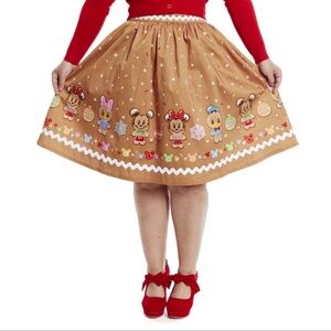 Loungefly Stitch Shoppe Disney Gingerbread Friends Sandy Skirt